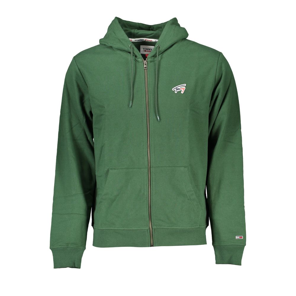 Tommy Hilfiger Grüner Baumwollpullover für Herren mit Kapuze