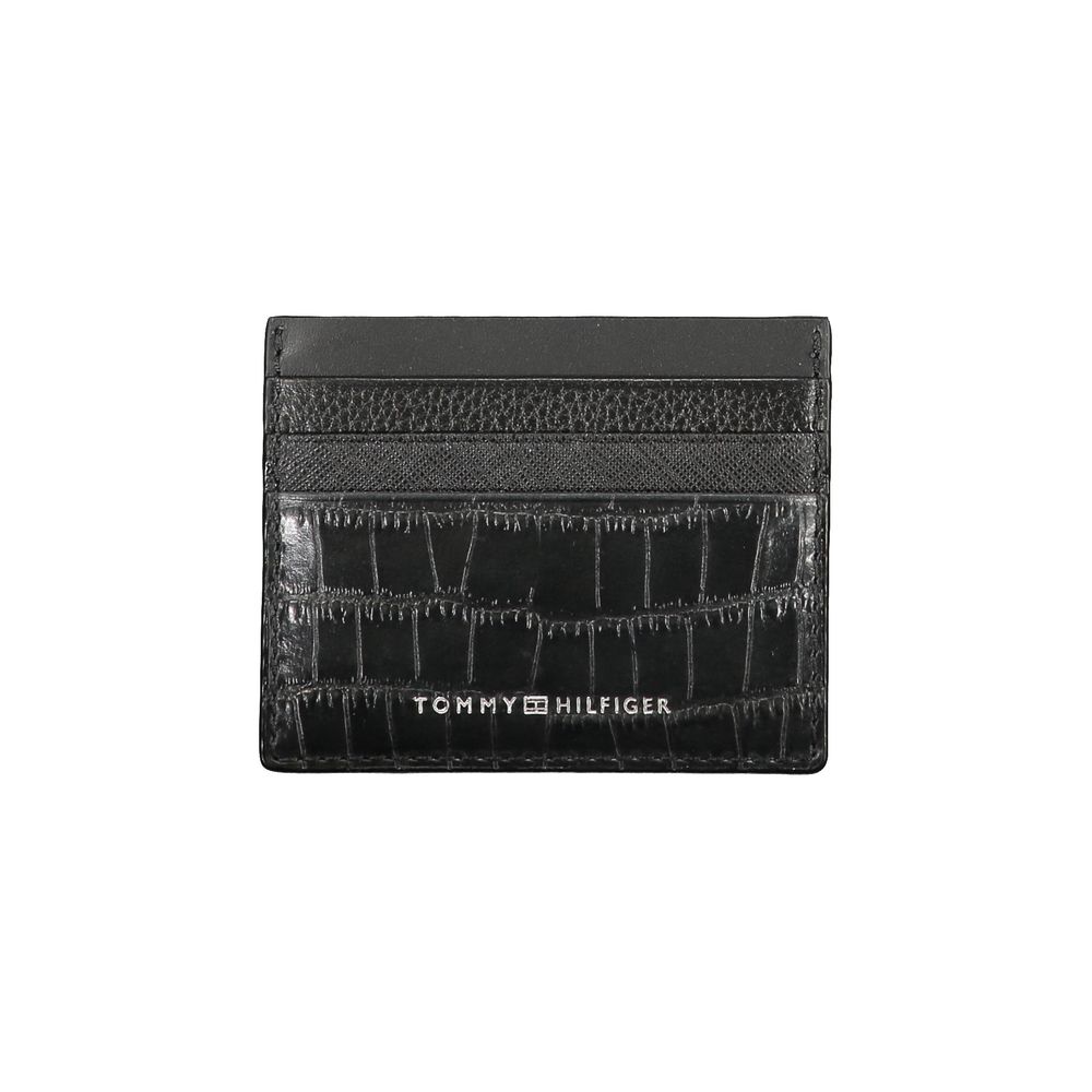 Tommy Hilfiger – Schwarze Lederbrieftasche