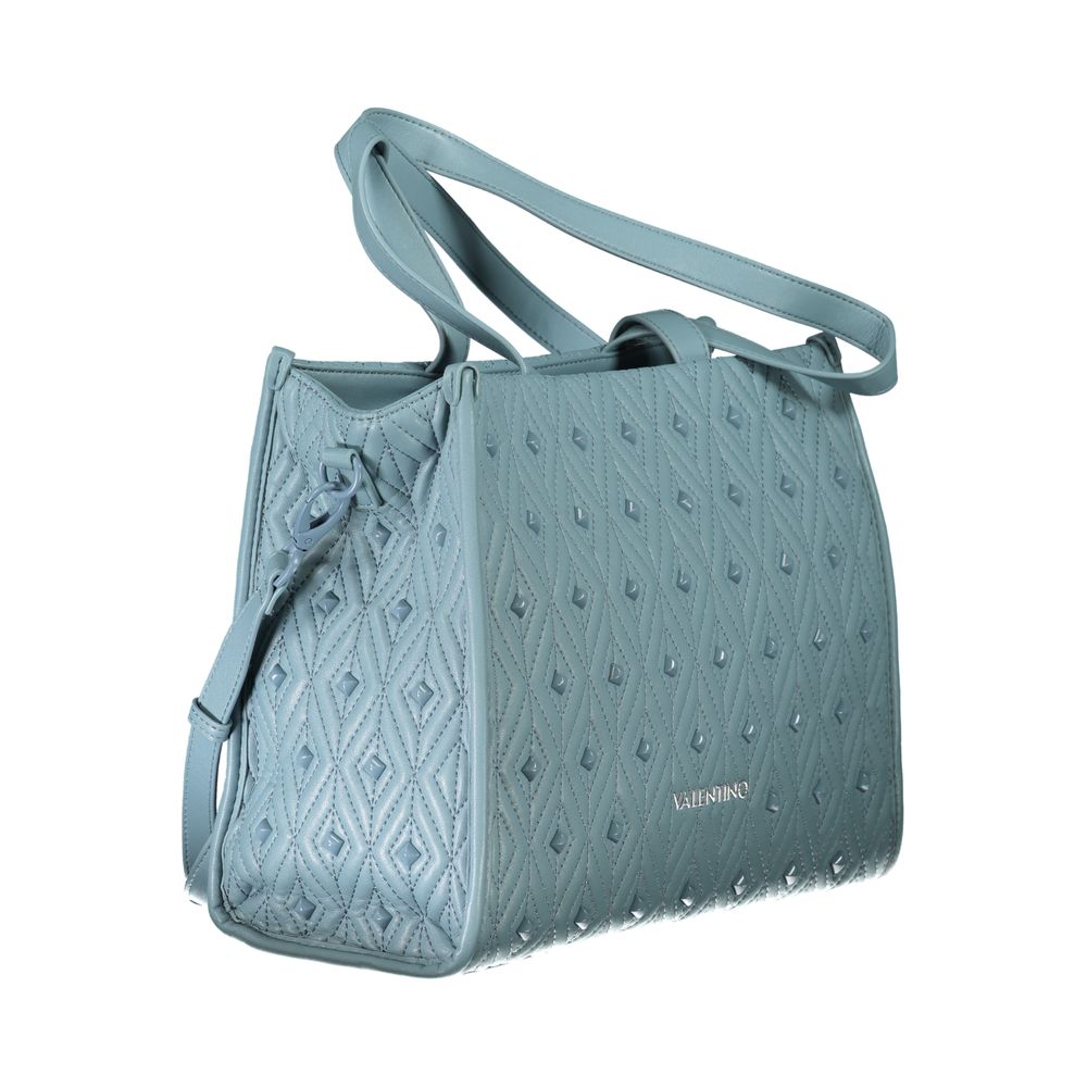 Mario Valentino Blaue Polyesterhandtasche