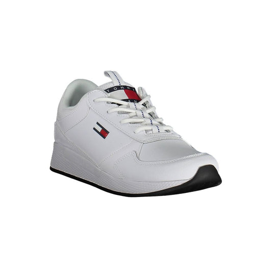 Tommy Hilfiger – Weiße Polyester-Sneaker