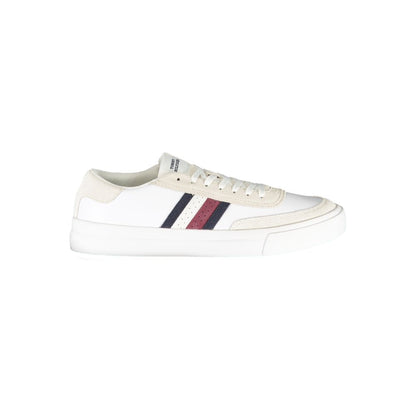 Tommy Hilfiger – Weiße Polyester-Sneaker