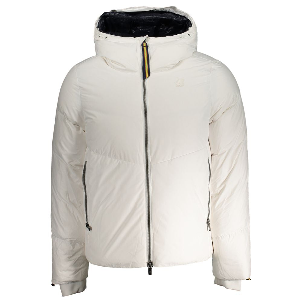 K-WAY Weiße Polyester-Herrenjacke