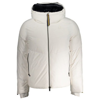 K-WAY Weiße Polyester-Herrenjacke