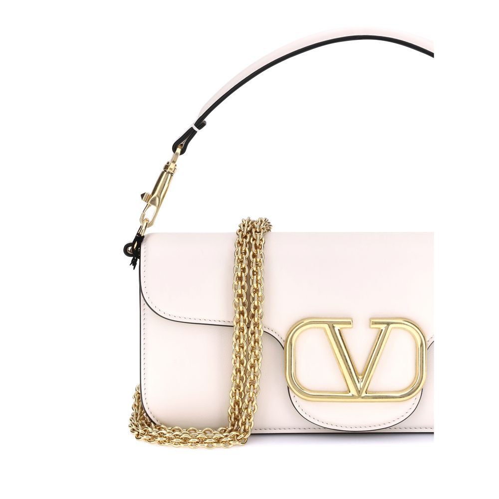 Valentino Garavani Schultertasche aus weißem Kalbsleder (Bos Taurus)