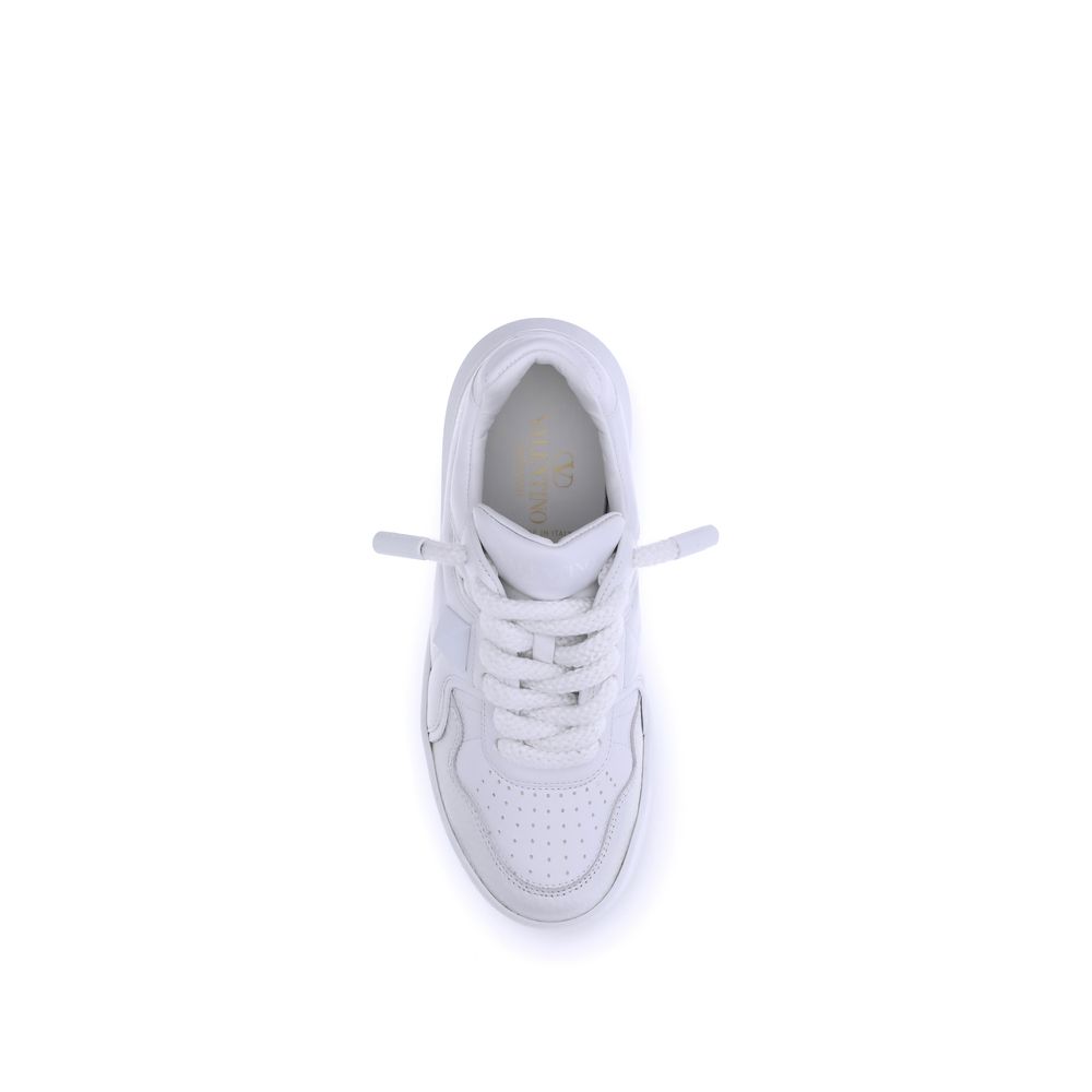 Valentino Garavani Sneaker aus weißem Kalbsleder mit klobiger Bos Taurus Sohle