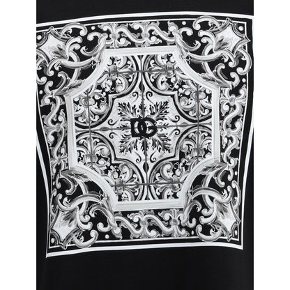 Dolce &amp; Gabbana Schwarzes Baumwoll-T-Shirt