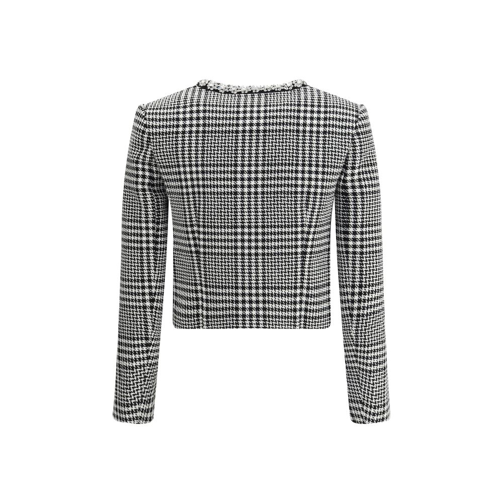 Schwarzer Blazer aus Polyester von Self-Portrait