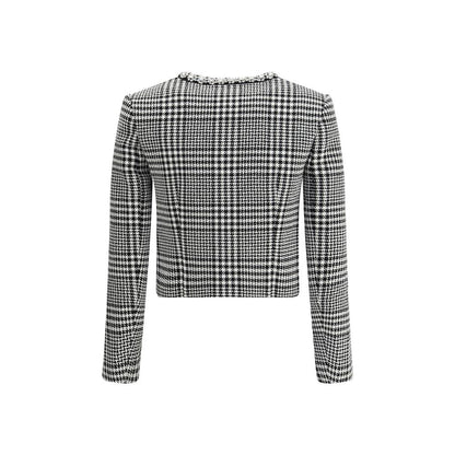 Schwarzer Blazer aus Polyester von Self-Portrait