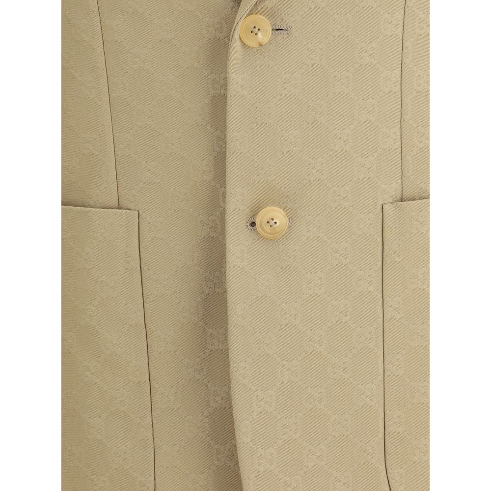Gucci Blazer aus beiger Baumwolle