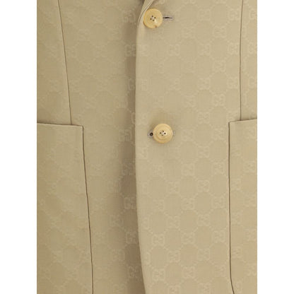 Gucci Blazer aus beiger Baumwolle