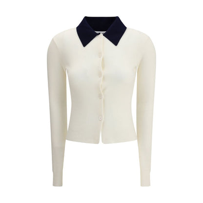 Cardigan aus cremefarbener Merinowolle von Self-Portrait