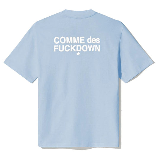 Comme Des Fuckdown Blue Cotton Women T-Shirt