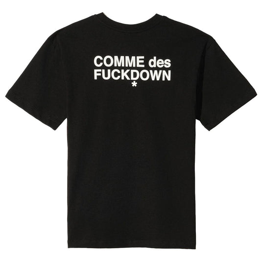 Comme Des Fuckdown Schwarzes Baumwoll-Damen-T-Shirt