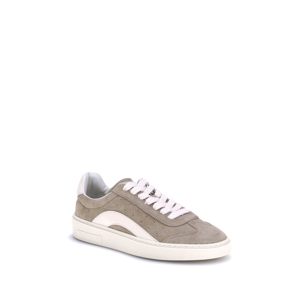 Dsquared² Beige Kalbsleder Bos Taurus Low-Top Sneaker