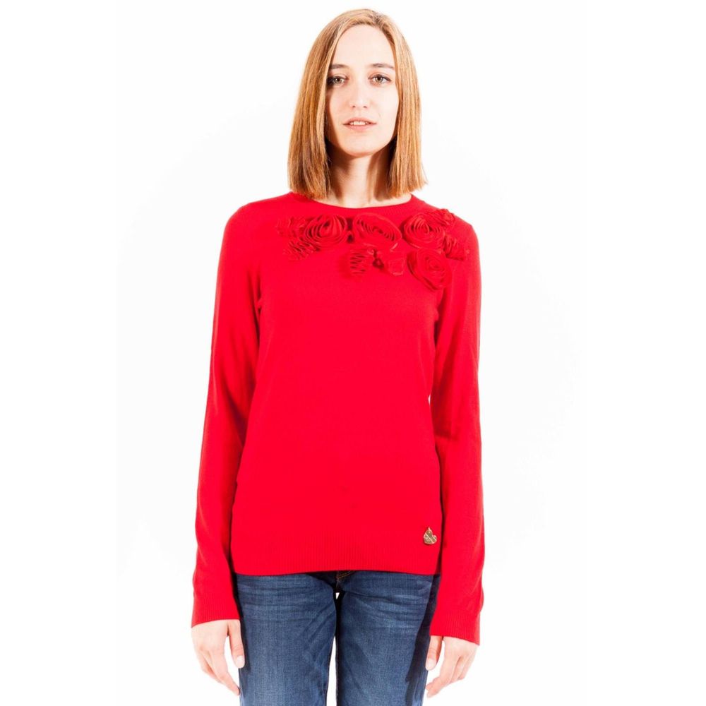 Love Moschino Roter Polyesterpullover
