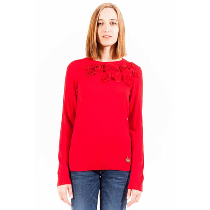 Love Moschino Roter Polyesterpullover