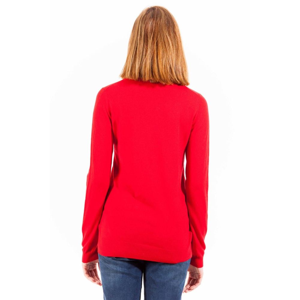 Love Moschino Roter Polyesterpullover