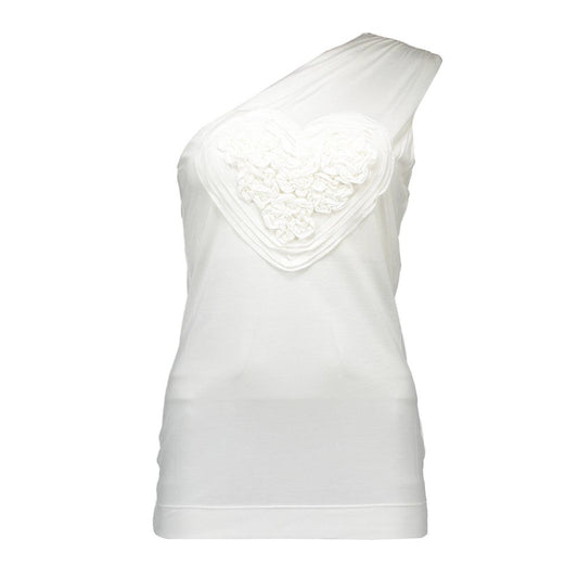 Love Moschino White Modal Women Top
