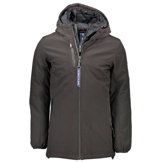 Yes Zee Schwarze Polyester Herrenjacke
