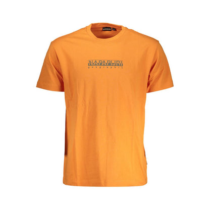 Napapijri Orangefarbenes Baumwoll-T-Shirt