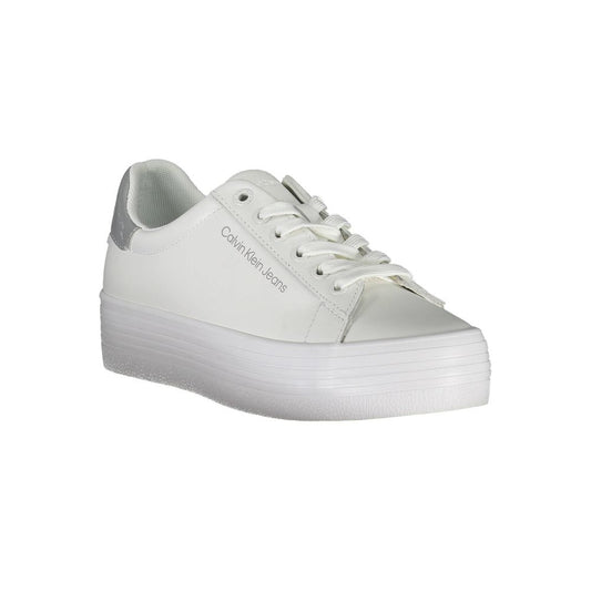 Calvin Klein – Weißer Polyester-Sneaker