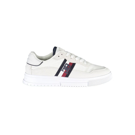Tommy Hilfiger – Weiße Polyester-Sneaker