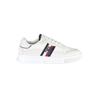 Tommy Hilfiger – Weiße Polyester-Sneaker