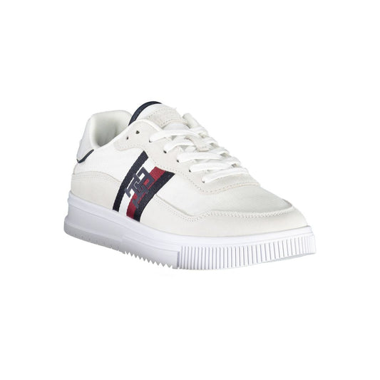 Tommy Hilfiger – Weiße Polyester-Sneaker