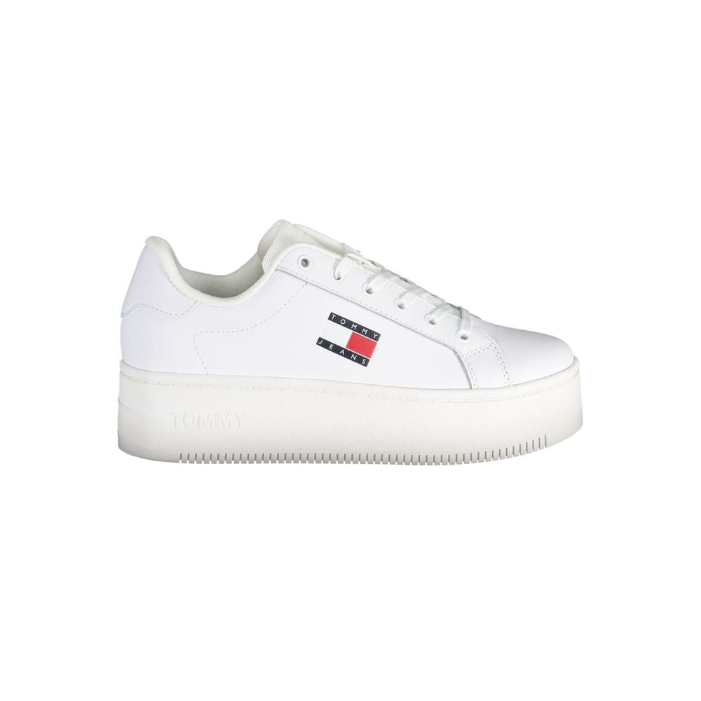 Tommy Hilfiger – Weiße Polyester-Sneaker