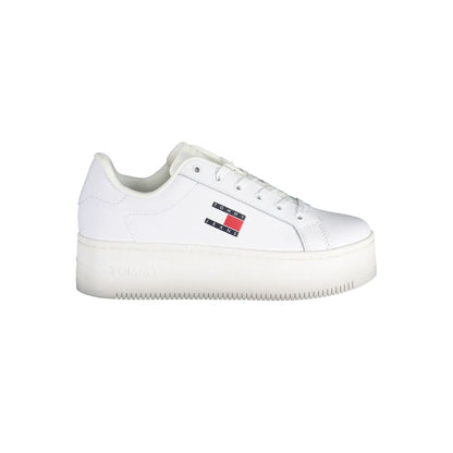 Tommy Hilfiger – Weiße Polyester-Sneaker