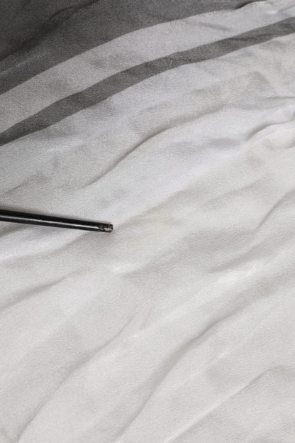 Dolce &amp; Gabbana – Weiß-schwarzer Seiden-Wickelschal