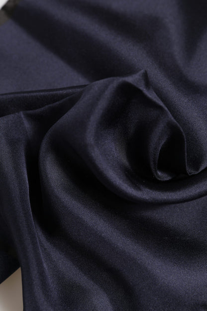 Dolce & Gabbana Blue DG Crown Silk Square Men Foulard Scarf