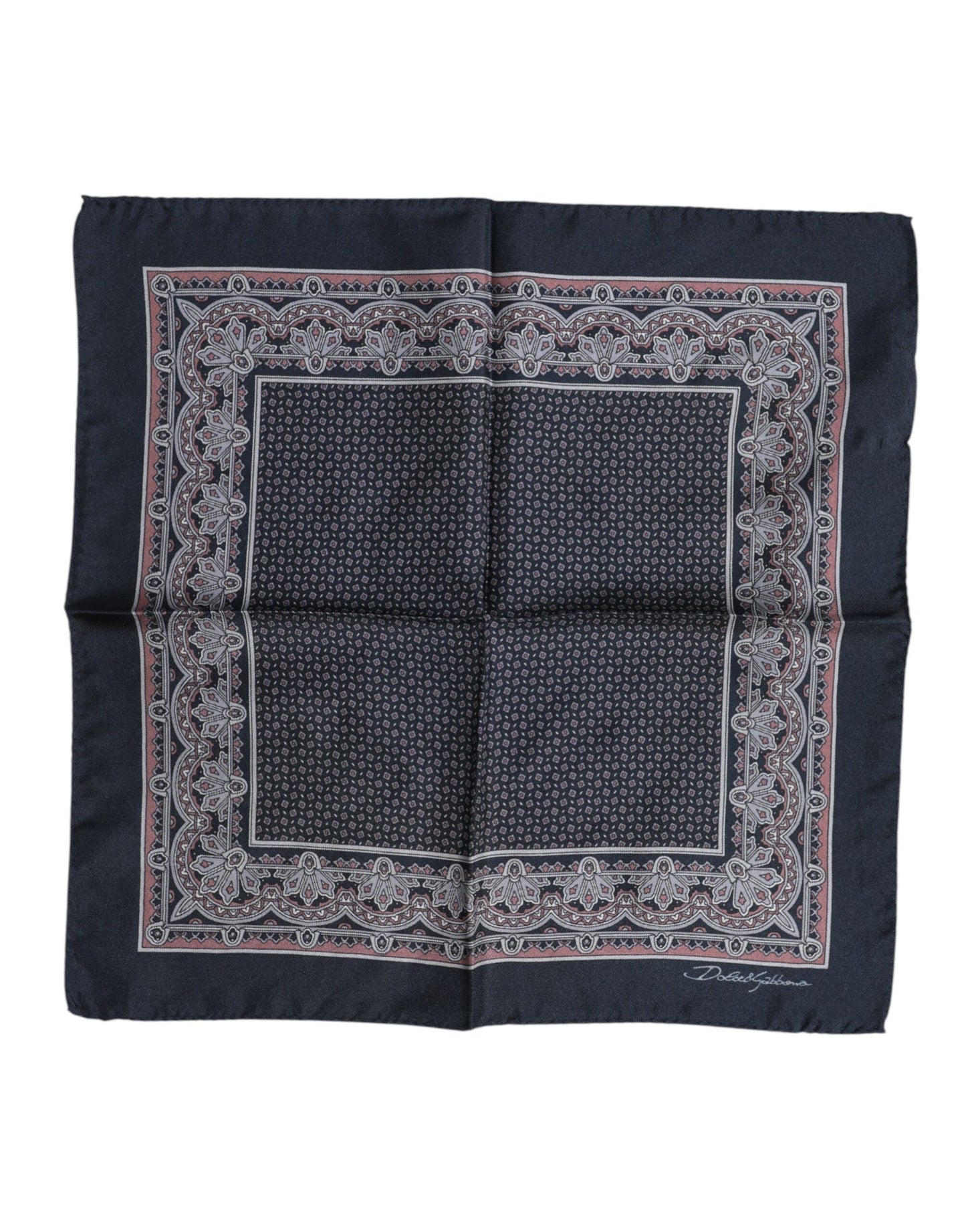 Dolce &amp; Gabbana – Quadratischer Foulard aus mehrfarbiger Fantasieseide