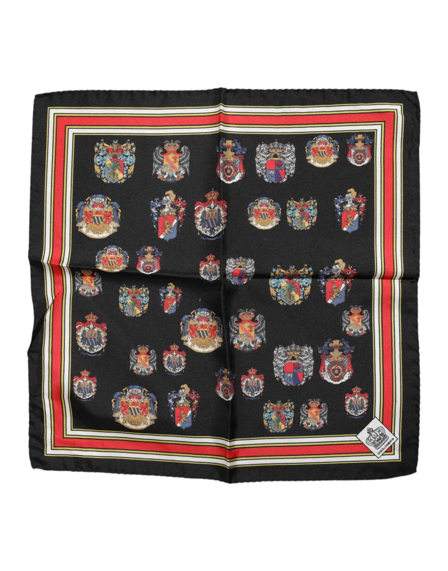 Dolce &amp; Gabbana – Mehrfarbiger quadratischer Foulard aus Seide für Herren