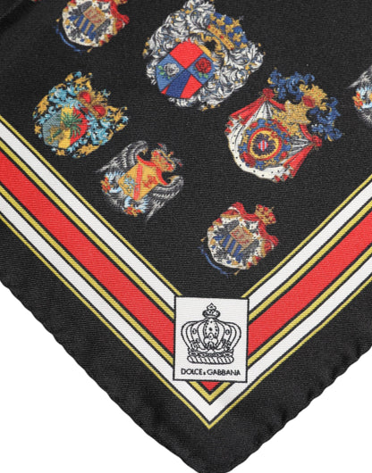 Dolce &amp; Gabbana – Mehrfarbiger quadratischer Foulard aus Seide für Herren