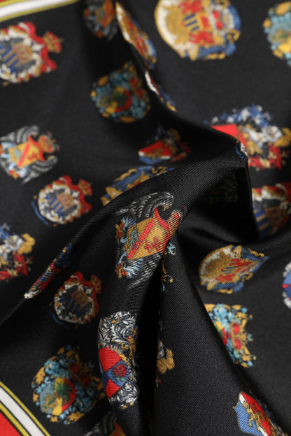 Dolce &amp; Gabbana – Mehrfarbiger quadratischer Foulard aus Seide für Herren