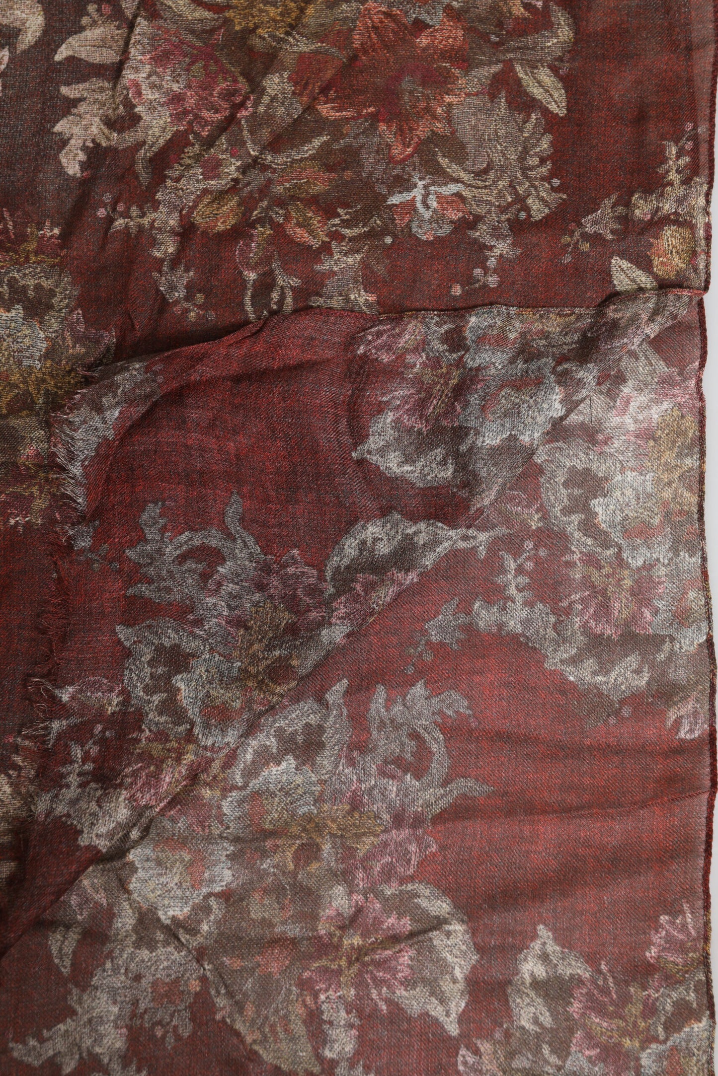 Dolce &amp; Gabbana – Kastanienbrauner Halswärmer-Foulardschal mit Blumenmuster