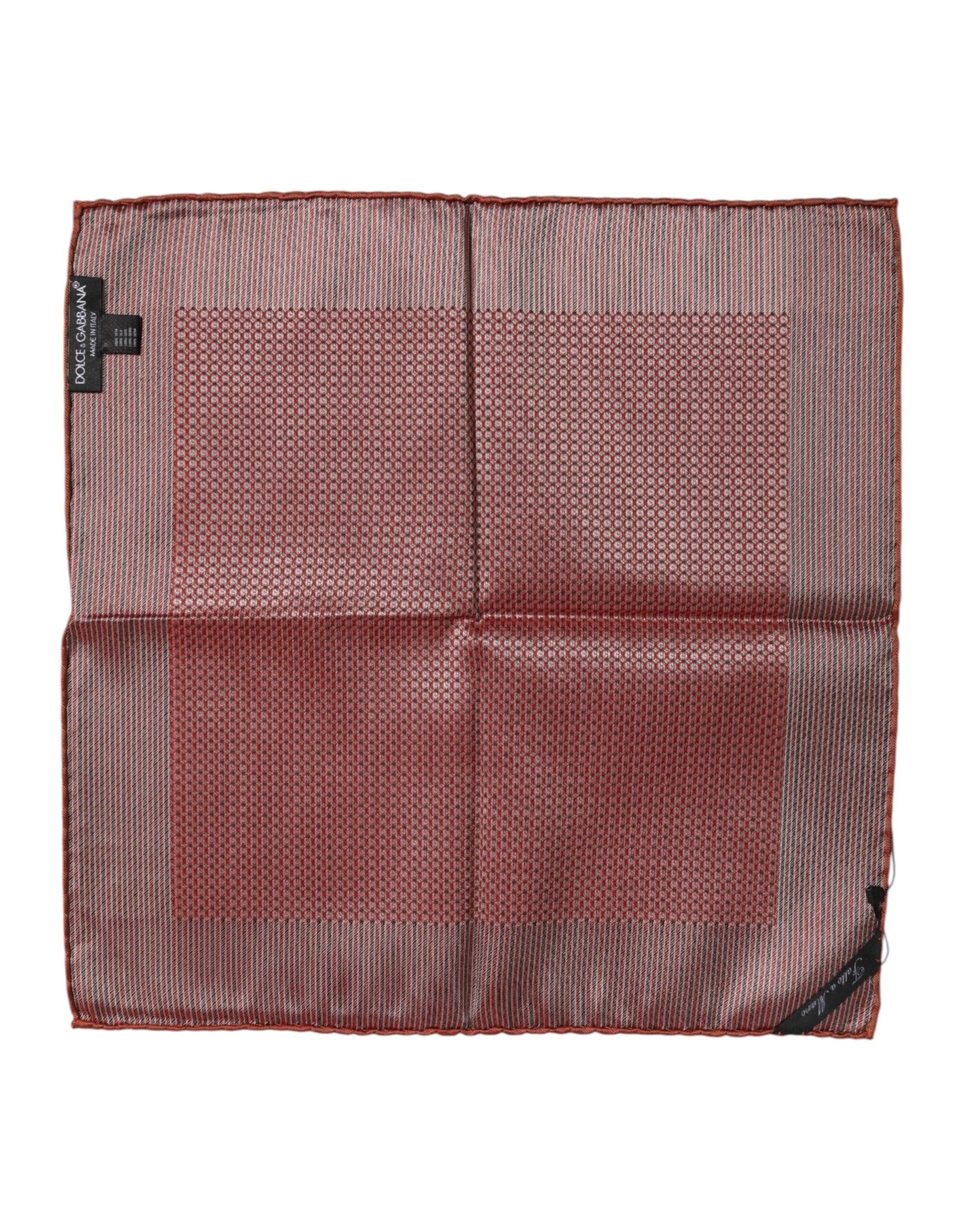 Dolce &amp; Gabbana – Orangefarbener quadratischer Seidenschal für Herren