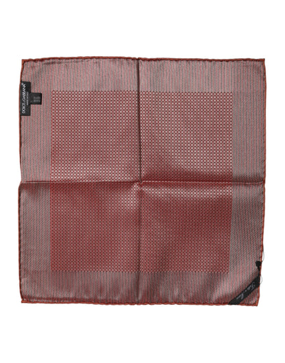 Dolce &amp; Gabbana – Orangefarbener quadratischer Seidenschal für Herren