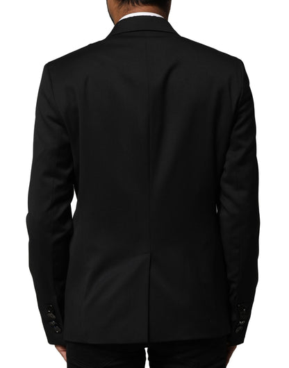 Emporio Armani Schwarzer zweireihiger Herrenanzug