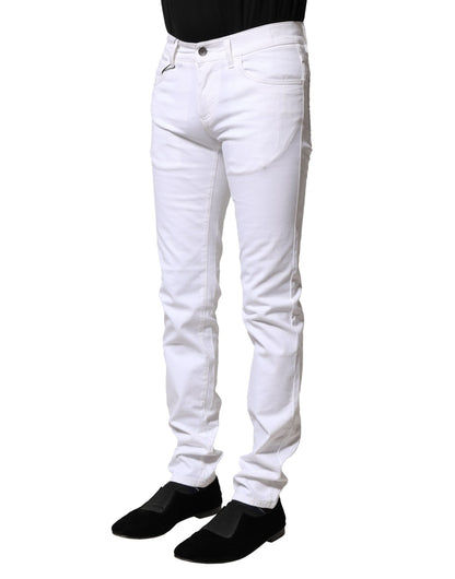 Dolce &amp; Gabbana Weiße Skinny-Jeans aus Baumwolle für Herren