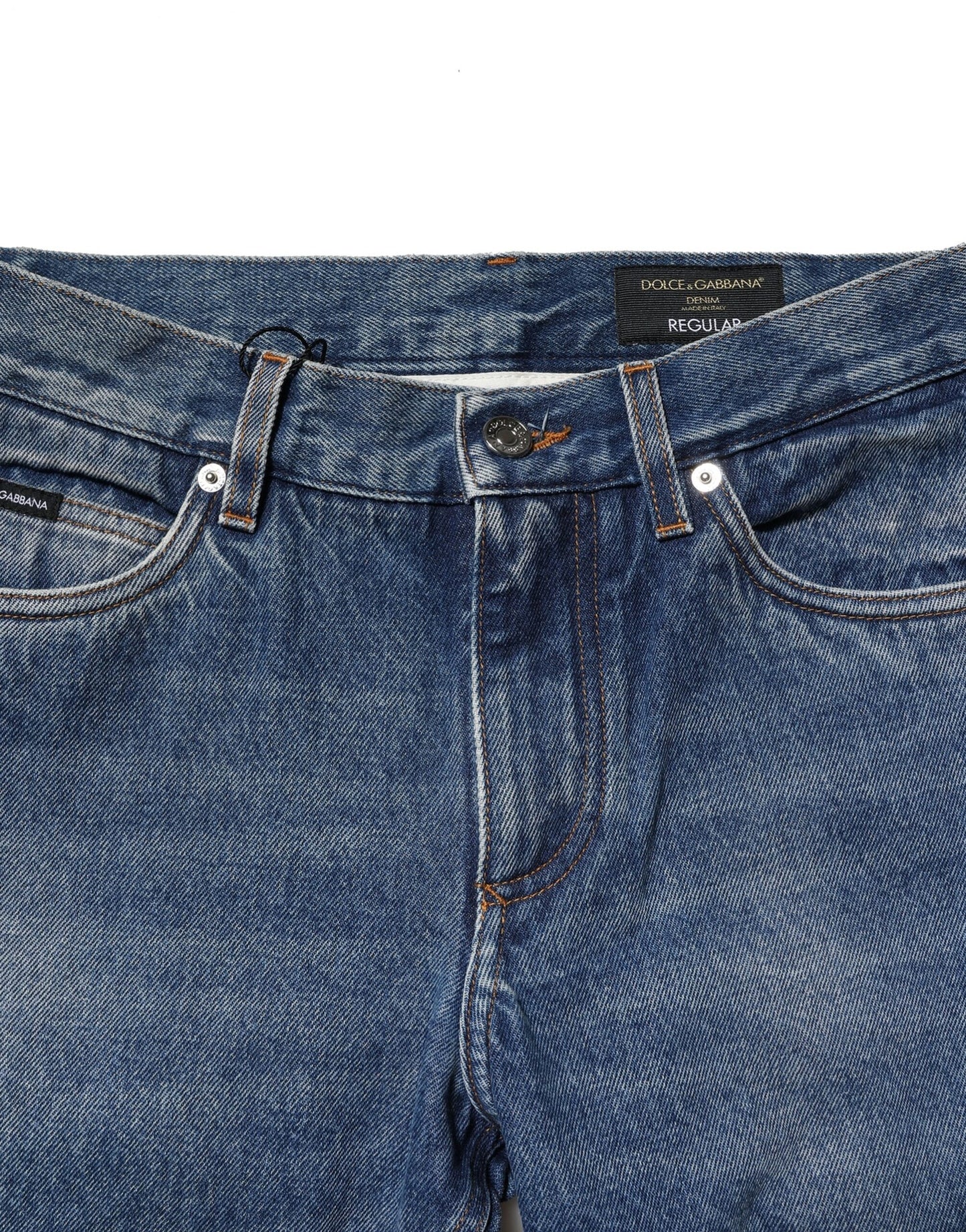 Dolce & Gabbana Blue Cotton Stretch Slim Fit Men Denim Jeans