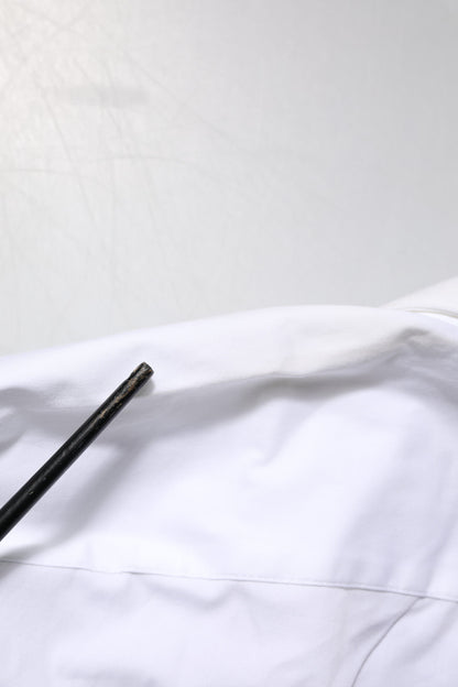 Dolce &amp; Gabbana – Weißes GOLD – Hemdoberteil aus Baumwolle mit Kragen