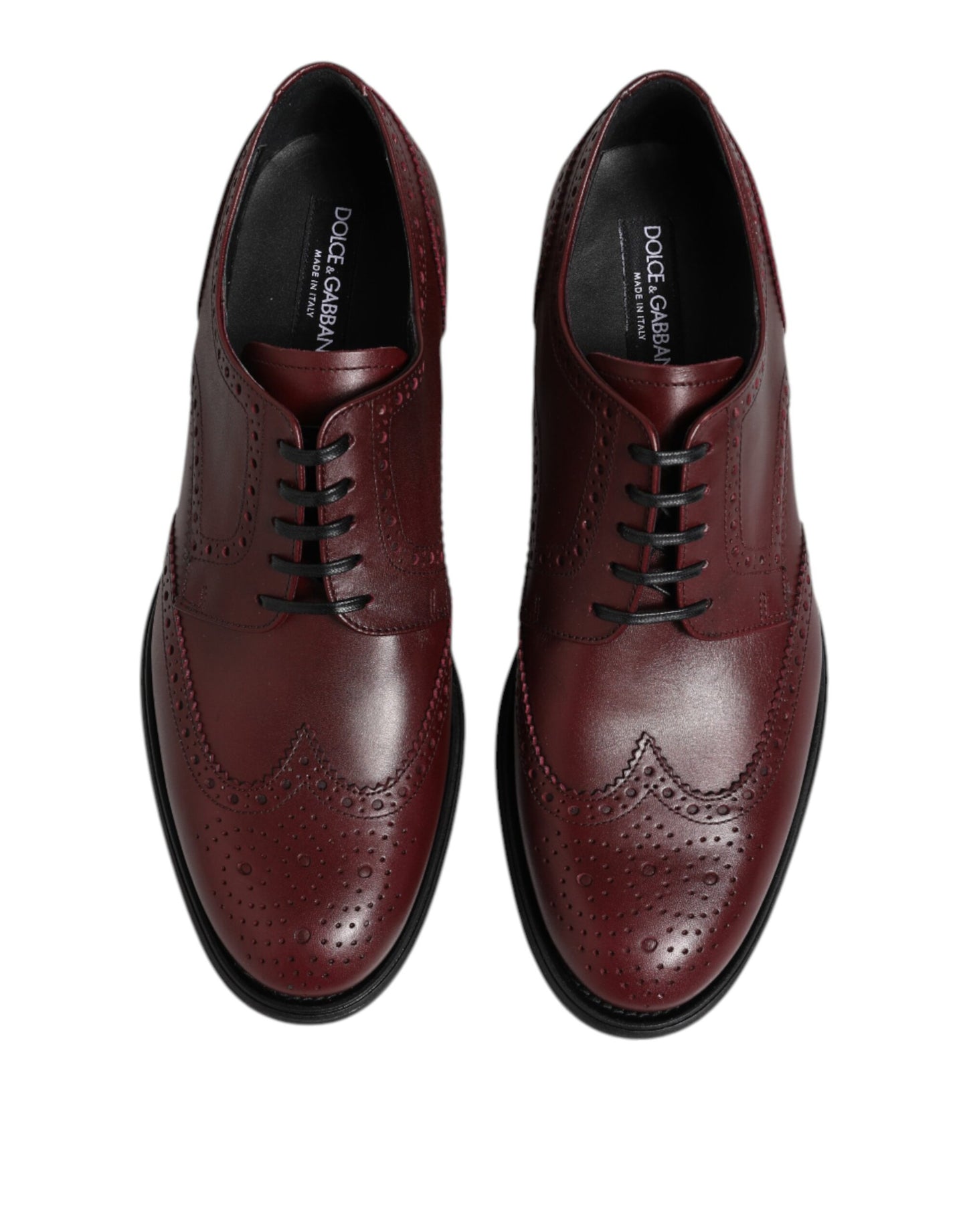 Dolce &amp; Gabbana – Braune Derby-Schnürschuhe aus Leder