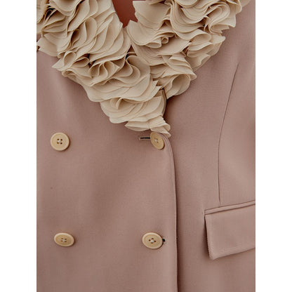 Lardini Grauer Polyester Mantel