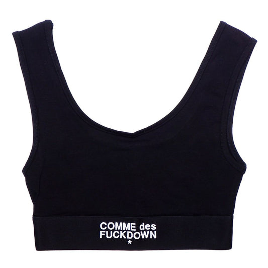 Comme Des Fuckdown Schwarzes Baumwoll-Damen-Top