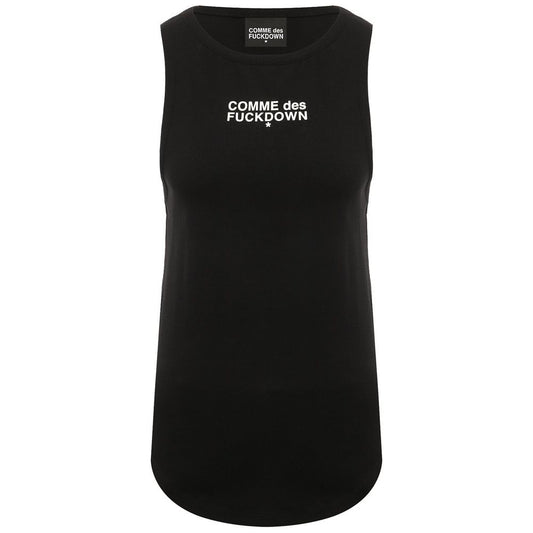 Comme Des Fuckdown "Black Cotton Women Tank Top"