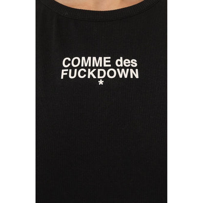 Comme Des Fuckdown "Black Cotton Women Tank Top"