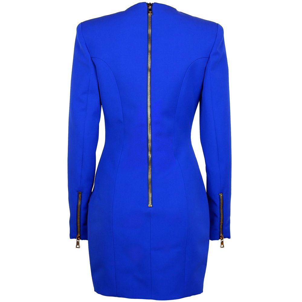 Blaues Wollkleid von Balmain