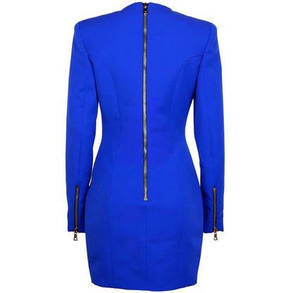 Blaues Wollkleid von Balmain